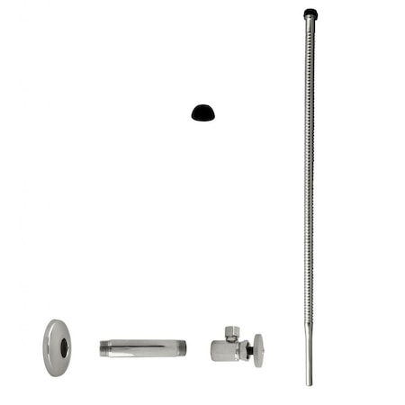 Westbrass Supply Kit, 1/2" IPS x 3/8" OD x 20" Corrugated in Polished Nickel D103K20-05